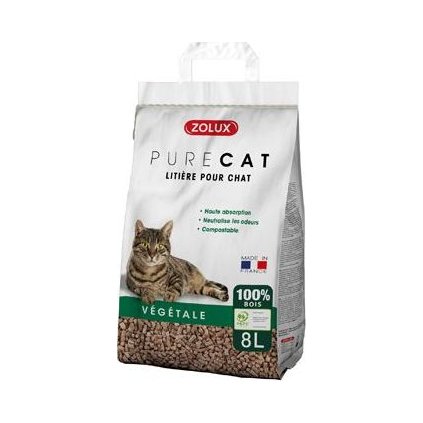 Podestýlka PURECAT Wooden Pellets 8l Zolux