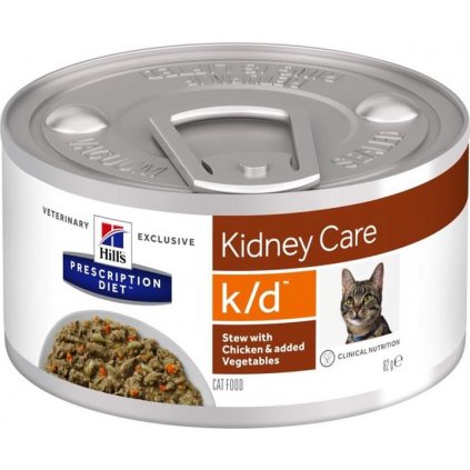 Hill's Prescription Diet Feline Stew k/d with Chicken & Veget. konzerva 82 g