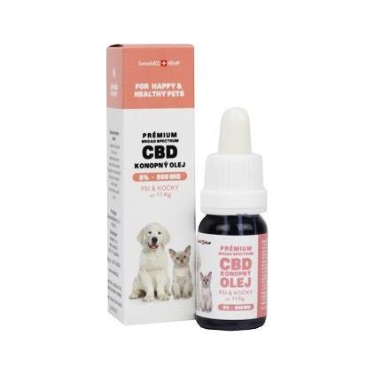 CBD olej pro malé psy a kočky 5%, 10ml