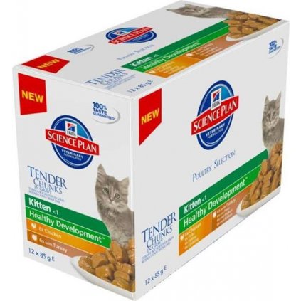 Hill's Science Plan Feline Kitten kapsička Chicken & Turkey 12 x 85 g