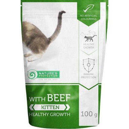 Nature's Protection Cat kaps. Kitten with Beef 100g