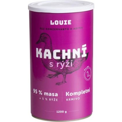 Louie konz. pro psy kachní s rýží 1200 g