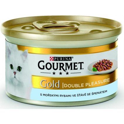 Gourmet Gold cat konz.-mořské ryby v omáčce se špenátem 85 g