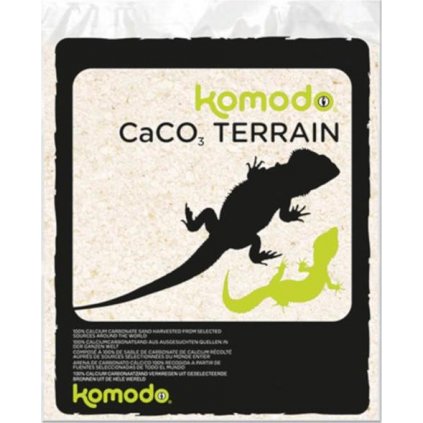 Písek terarij. CaCO3 Terain White, bílý Komodo 4kg