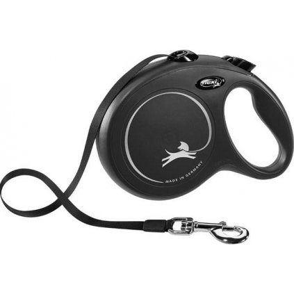 Vodítko FLEXI Classic New L pásek 8m/50kg černá