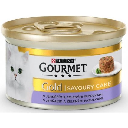 Gourmet Gold cat konz.-Savoury Cake jehně,fazolky 85 g