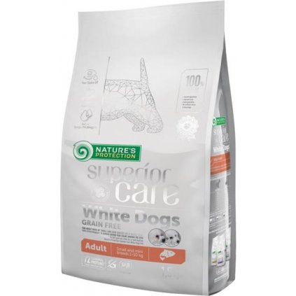 Nature's Protection Superior Care Dog Dry White Dogs Adult Small Breeds Grain Free Salmon 1,5 kg