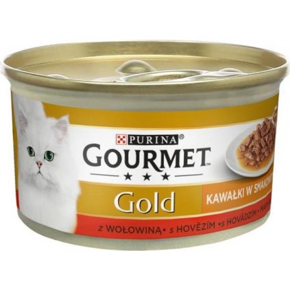 Gourmet Gold cat konz.-Sauce Delight Minifiletky hovězí 85 g