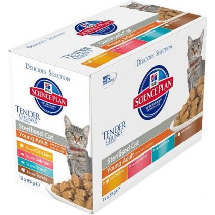 Hill's Science Plan Feline Young Adult kaps. Sterilised 12x85 g