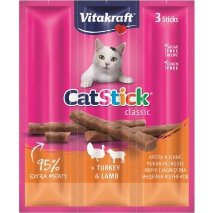 Vitakraft Stick mini cat krůta + jehněčí 3 ks