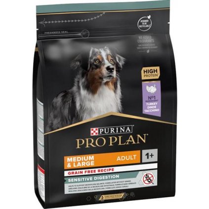 Pro Plan Dog Adult Medium&Large Grain Free Sensitive Digestion krůta 2,5 kg