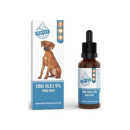 CBD olej 5% pro psy TOPVET 10ml