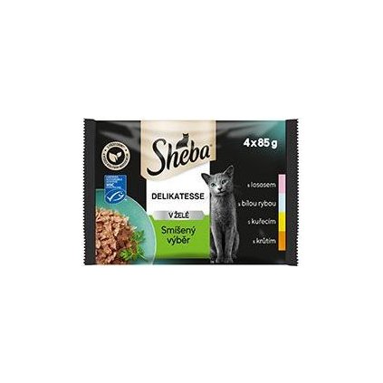 Sheba kapsa Mix výběr v želé 4x85g