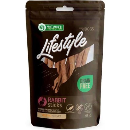 Nature's Protection Dog snack Lifestyle králičí tyčinky 75 g
