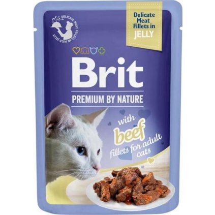 Brit Premium by Nature Cat Delicate Fillets in Jelly with Beef 85 g