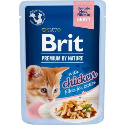 Brit Premium by Nature Cat Delicate Fillets in Gravy with Chicken for Kitten 85 g