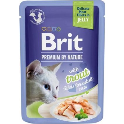 Brit Premium by Nature Cat Delicate Fillets in Jelly with Trout 85 g