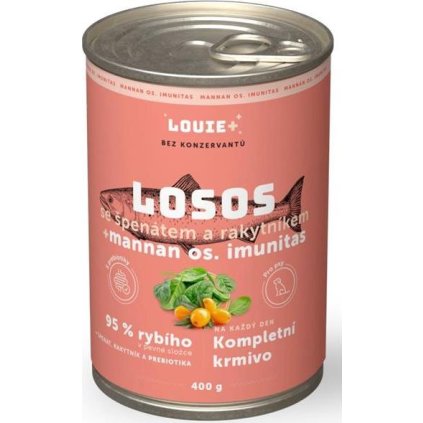 Louie konz.pro psy losos, rakytník, prebiotika 400g