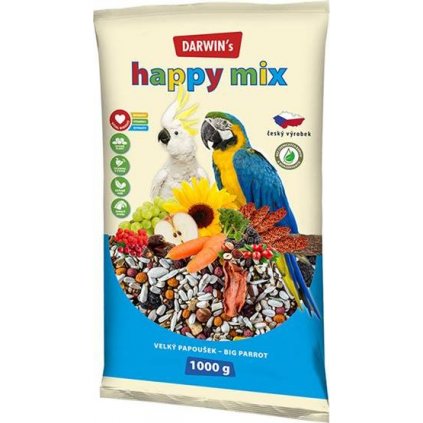 Darwins Happy mix velký papoušek 1 kg