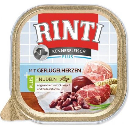 Rinti Dog Kennerfl. vanička drůbeží srdíčka+nudle 300g