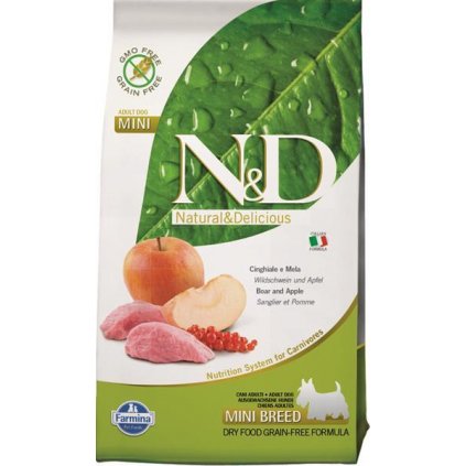 N&D PRIME Dog Grain Free Adult Mini Boar & Apple 2,5 kg