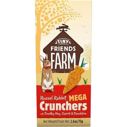 Supreme Tiny FARM Snack Rabbit Mega Crunchers - králík 3 ks, 75 g