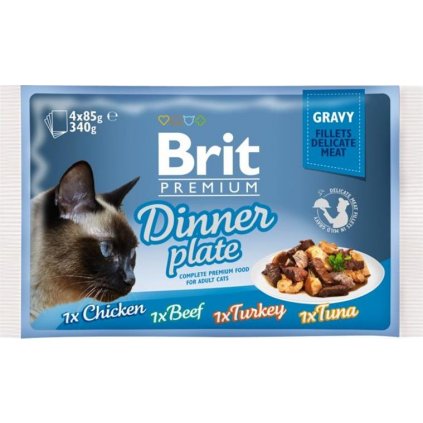 Brit Premium Cat kaps. -Gravy Dinner Plate 340 g (4x85 g)