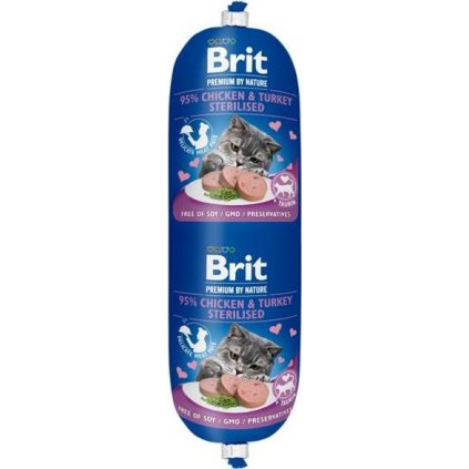 Brit Premium by Nature Cat Sausage Chicken & Turkey Sterilised 180 g