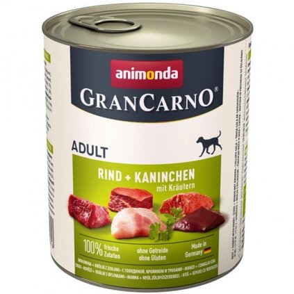 Animonda GranCarno dog  konz. - hovězí + králík + bylinky 800 g