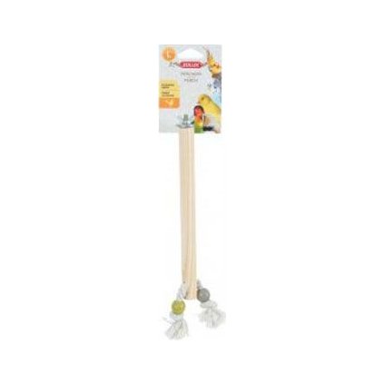 Bidlo pro ptáky dřevěné s lanem L 23,5cm Zolux