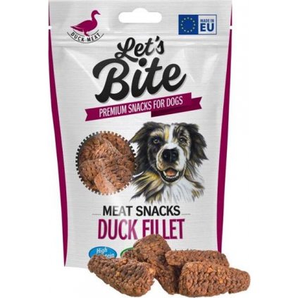 Brit DOG Let’s Bite Meat Snacks Duck Fillet 80 g