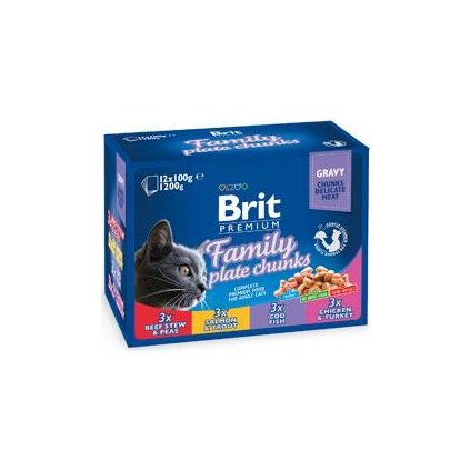 Brit Premium Cat kapsa Family Plate 1200g (12x100g)