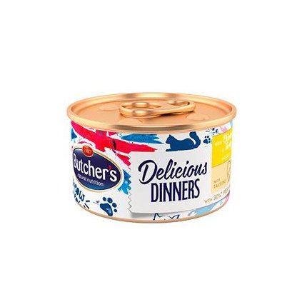 Butcher's Cat Delic. Dinners kuře+krůta konz. 85g