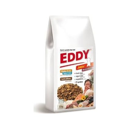 EDDY Junior Medium Breed s masovými polštářky 8kg