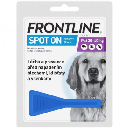 Frontline spot-on dog L a.u.v. sol 1 x 2,68 ml, 20-40kg