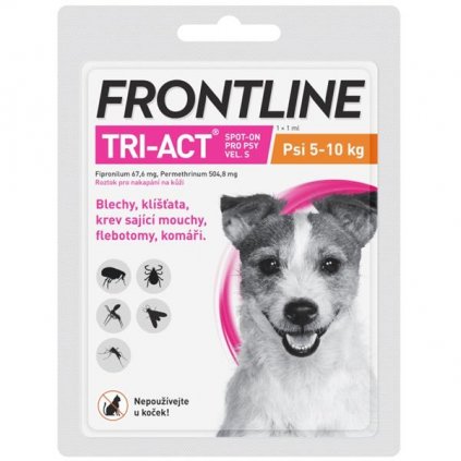 Frontline TRI-ACT spot-on dog S a.u.v. sol 1 x 1ml, 5-10kg