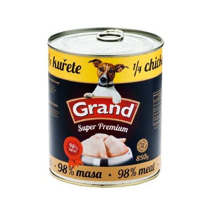 GRAND konz. pes Extra s 1/4 kuřete 850g