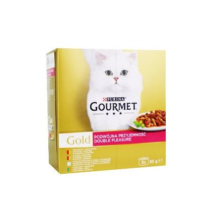 Gourmet Gold konz. kočka kousky duš.a gril. pack 8x85g
