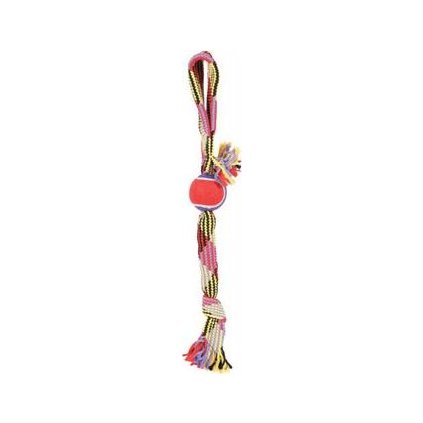 Hračka pes TENNIS BALL ROPE laso 50cm Zolux