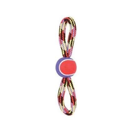 Hračka pes TENNIS BALL ROPE osmička 36cm Zolux