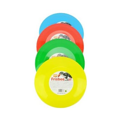 Hračka pes létající talíř plast 23cm mix barev KAR