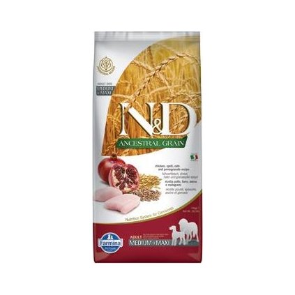 N&D LG DOG Adult M/L Chicken & Pomegranate 12kg