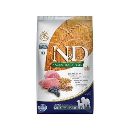 N&D LG DOG Adult M/L Lamb & Blueberry 2,5kg