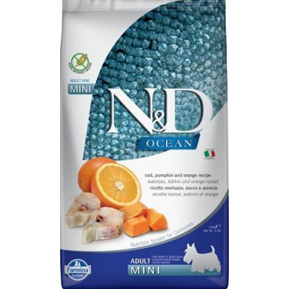 N&D OCEAN Dog Grain Free Adult M/L Codfish & Pumpkin & Orange 2,5 kg