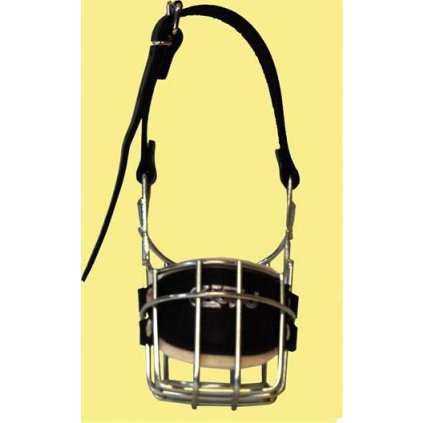 Náhubek kovový Špic - pes a fena, chrom 65 x 65 x 60 mm