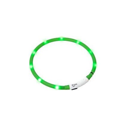 Obojek USB Visio Light LED nabíjecí 70cm zelený KAR