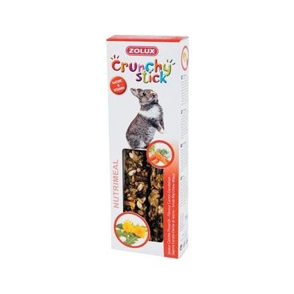 Pochoutka CRUNCHY STICK mrkev/pamp pro králíky Zolux