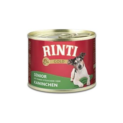 Rinti Dog Gold Senior konzerva králík 185g