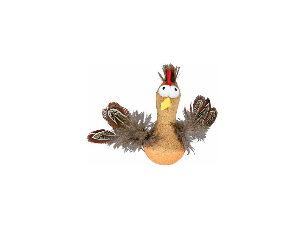 Bobo kuře s peřím a zvukem 10 cm (RP 0,90 Kč)  + Dárek ke každé objednávce.