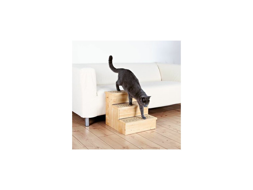 Dřevěné schody pro malé psy a kočky, max.50kg 40x38x45cm  + Dárek ke každé objednávce.